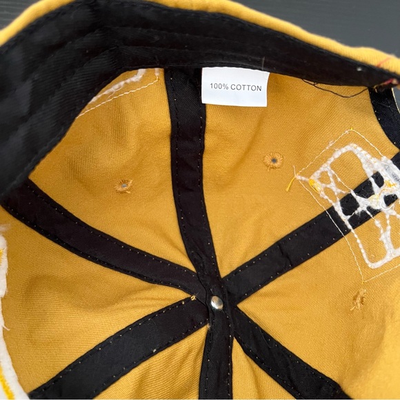 NWOT Yellow/Mustard Vintage Distressed Hat Adjustable Embroidered Idyllwild Ca - Picture 6 of 11